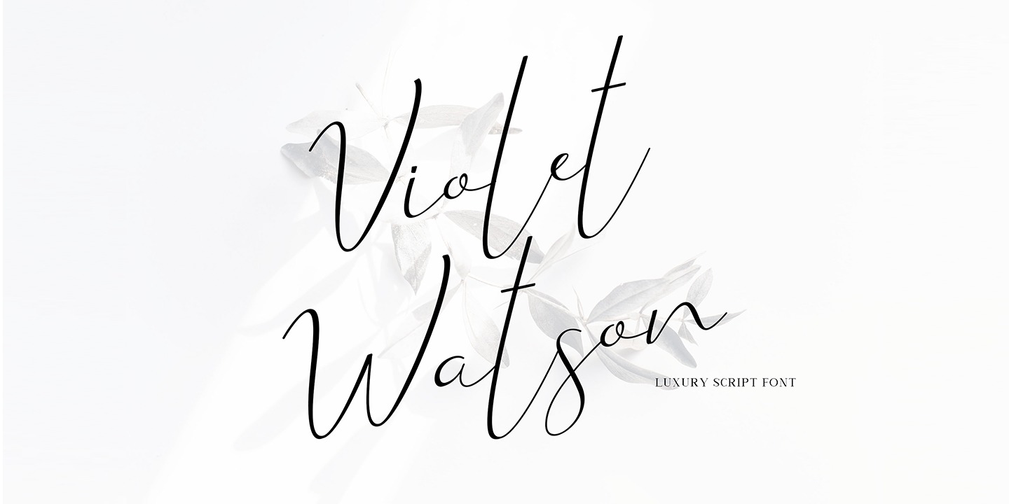 Przykład czcionki Violet Watson